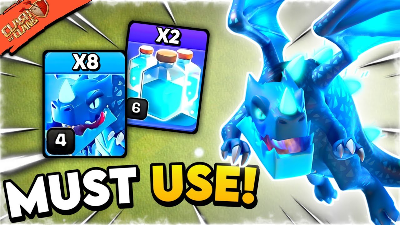 TH13 Electro Dragon Attack Strategy | Super Archer Blimp Attack Th13 (Clash of Clans)