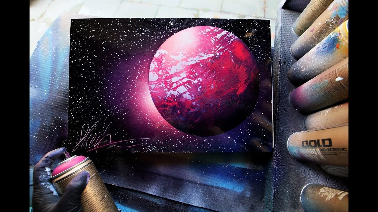 Pink Planet, аэрозольная краска, арт от Skech