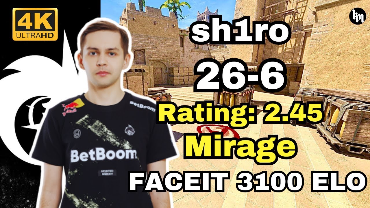 sh1ro (26-6) rating 2.45 (mirage) | FACEIT avg elo 3100 | Feb 19, 2025 | CS2 POV/DEMO