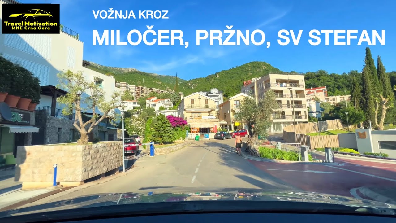 Przejazd przez MILOČER, PRŽNO, SVETI STEFAN w lipcu 2025 - Przejazd przez SVETI STEFAN & MILOČER