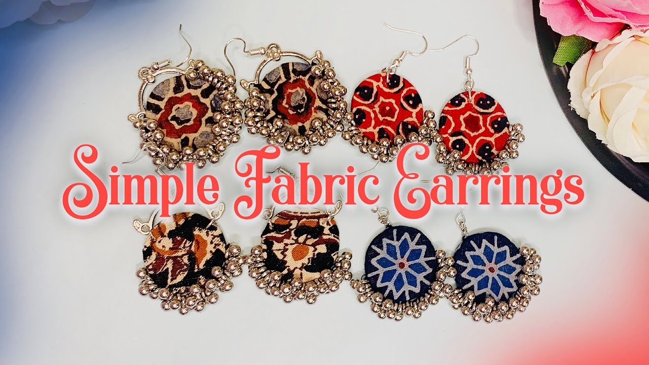 Fabric Earrings Making at Home | Simple DIY Jewellery | Beginner Friendly