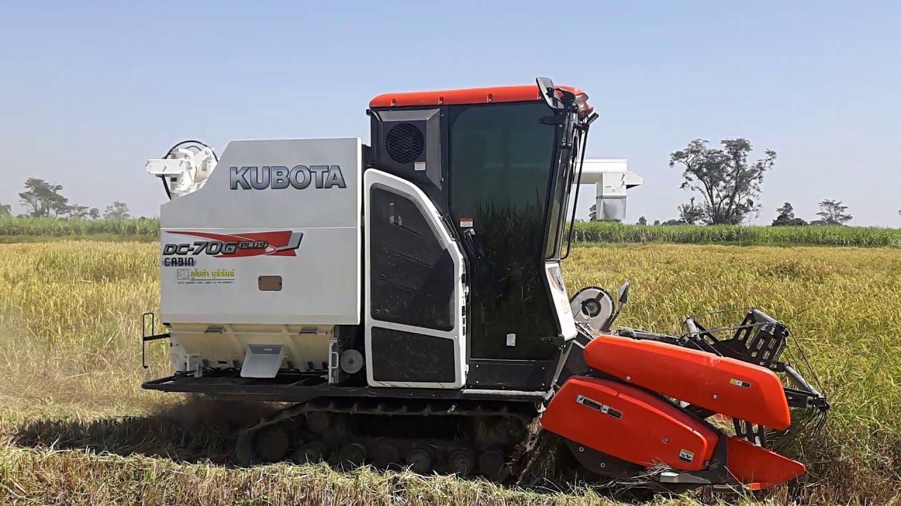 รีวิว แกะกล่องมาสดๆ รถเกี่ยวตู้แอร์ kubota DC-70G plus translation EP.3085