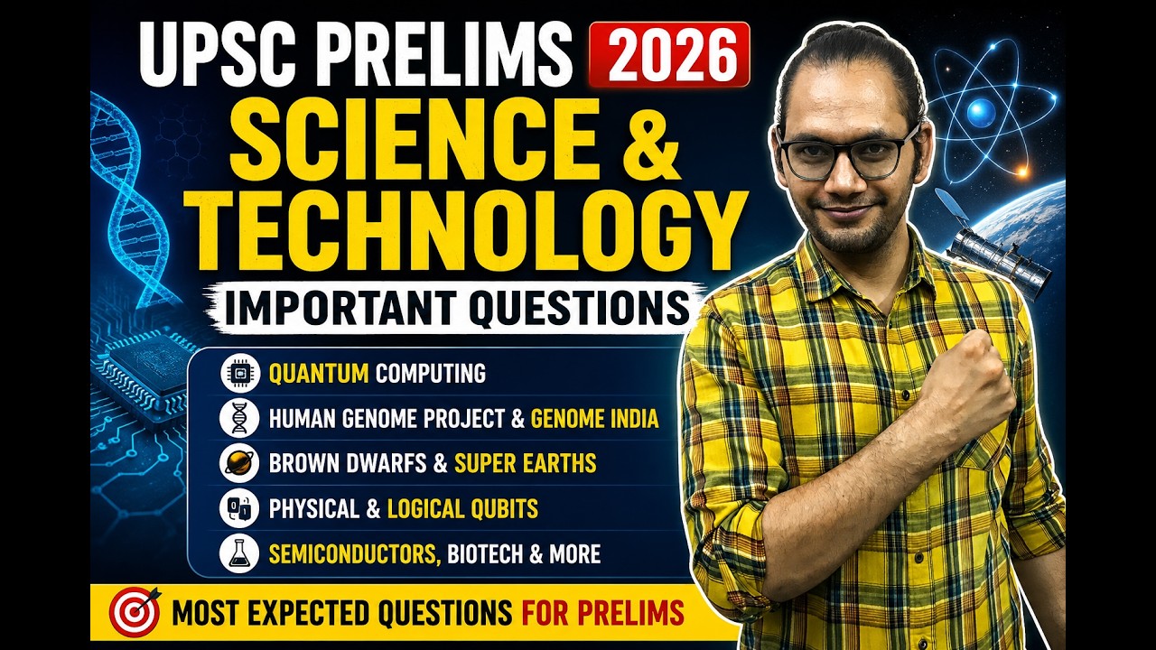 Science and Technology Questions Prelims 2026 #upsc2026
