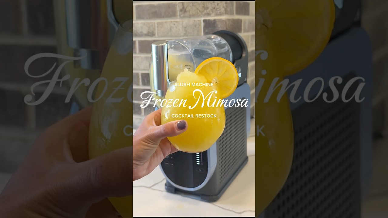 Slushy Machine frozen mimosas #asmrrestock #drinkrestock #slushymaker