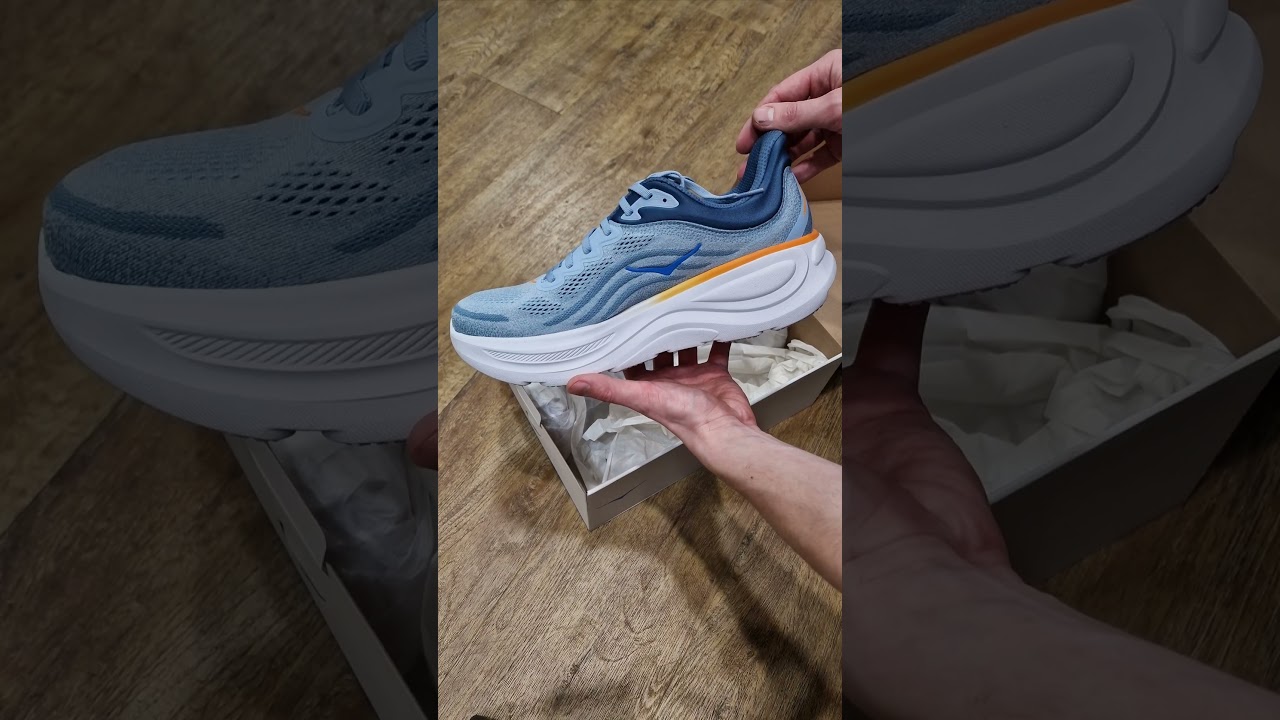 Hoka Bondi 9 running shoes Unboxing drizzle downpour