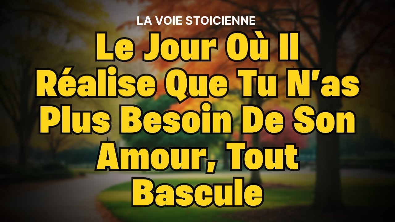 Le jour où tu arrêtes de te rabaisser pour un peu d’amour, tout change