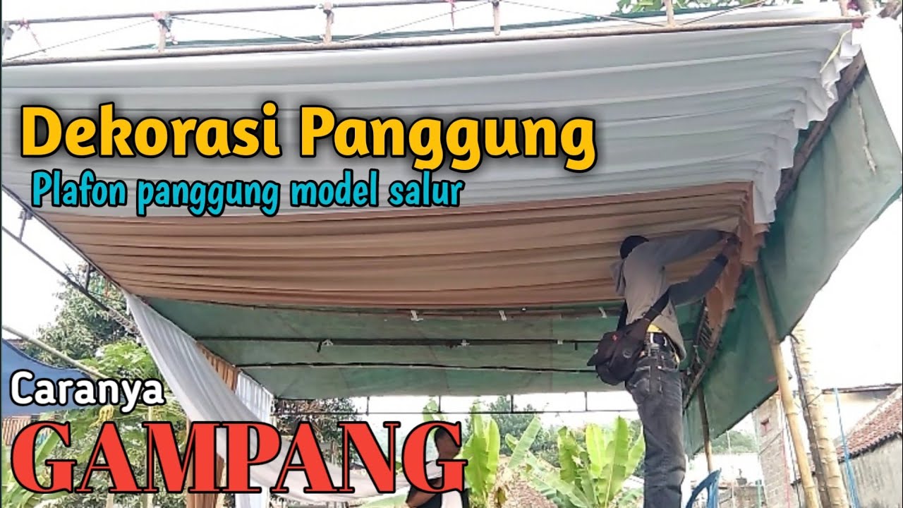 Dekorasi plafon panggung model salur || dekorasi panggung