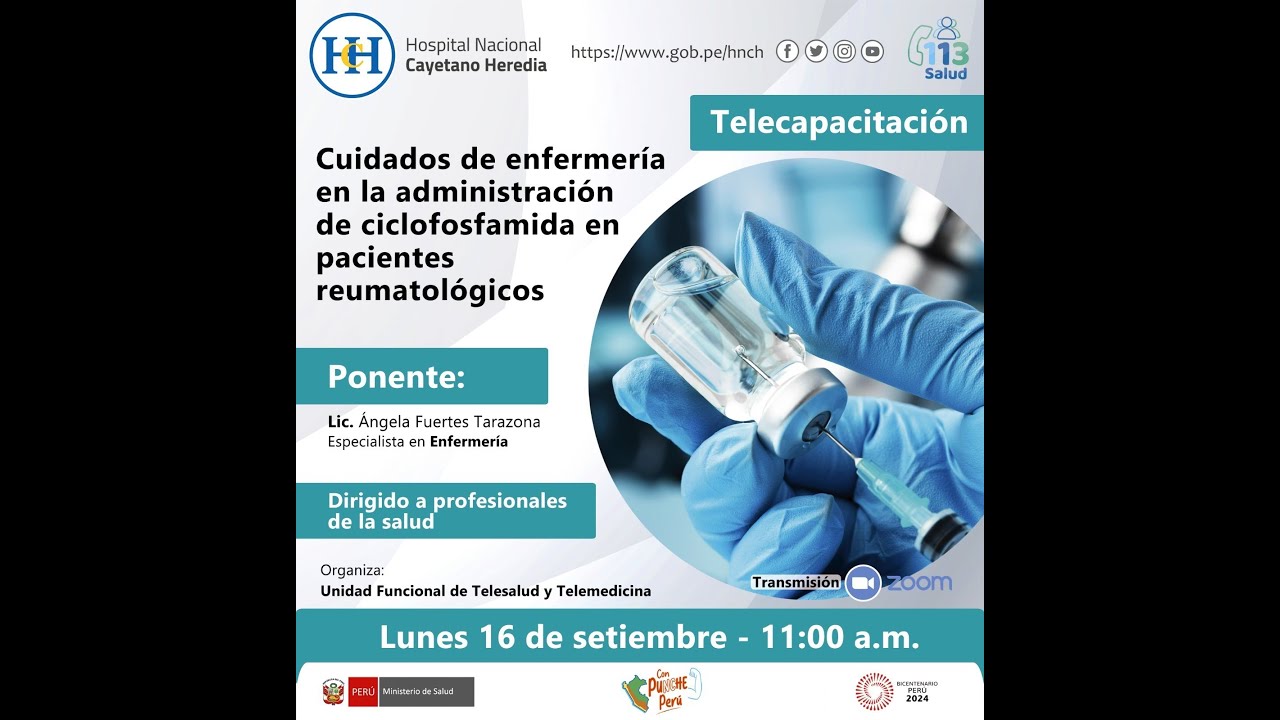 Cuidados de enfermería en la administración de ciclofosfamida con pacientes reumatológicos