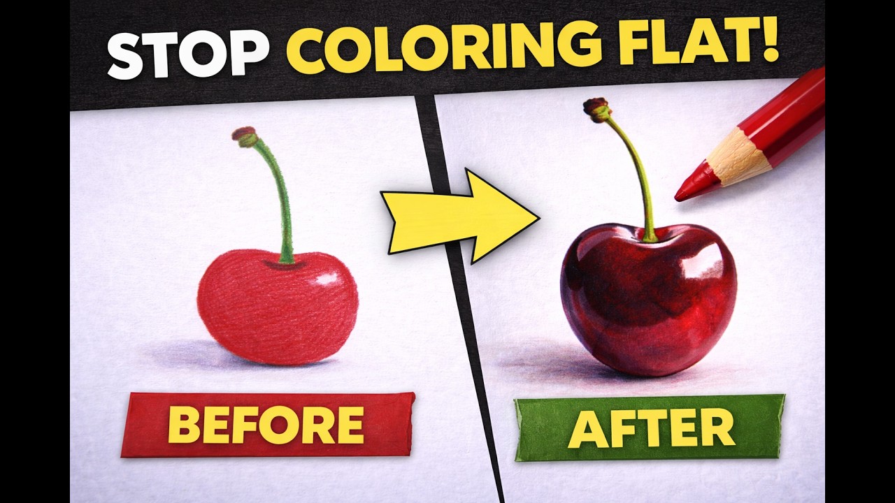 Урок по штриховке цветными карандашами – простой прием для реалистичного раскрашивания.