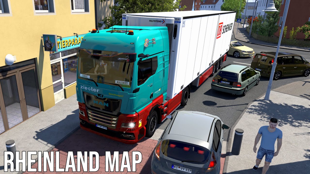 ETS2 Rheinland Map - Mit dem 40 TONNEN in die Innenstadt [2879] EURO TRUCK SIMULATOR 2