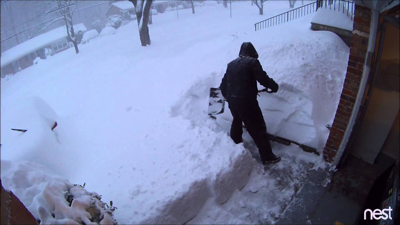 #snowzilla Snowfall timelapse with shoveling and kids (5 Year Anniversary Edition)