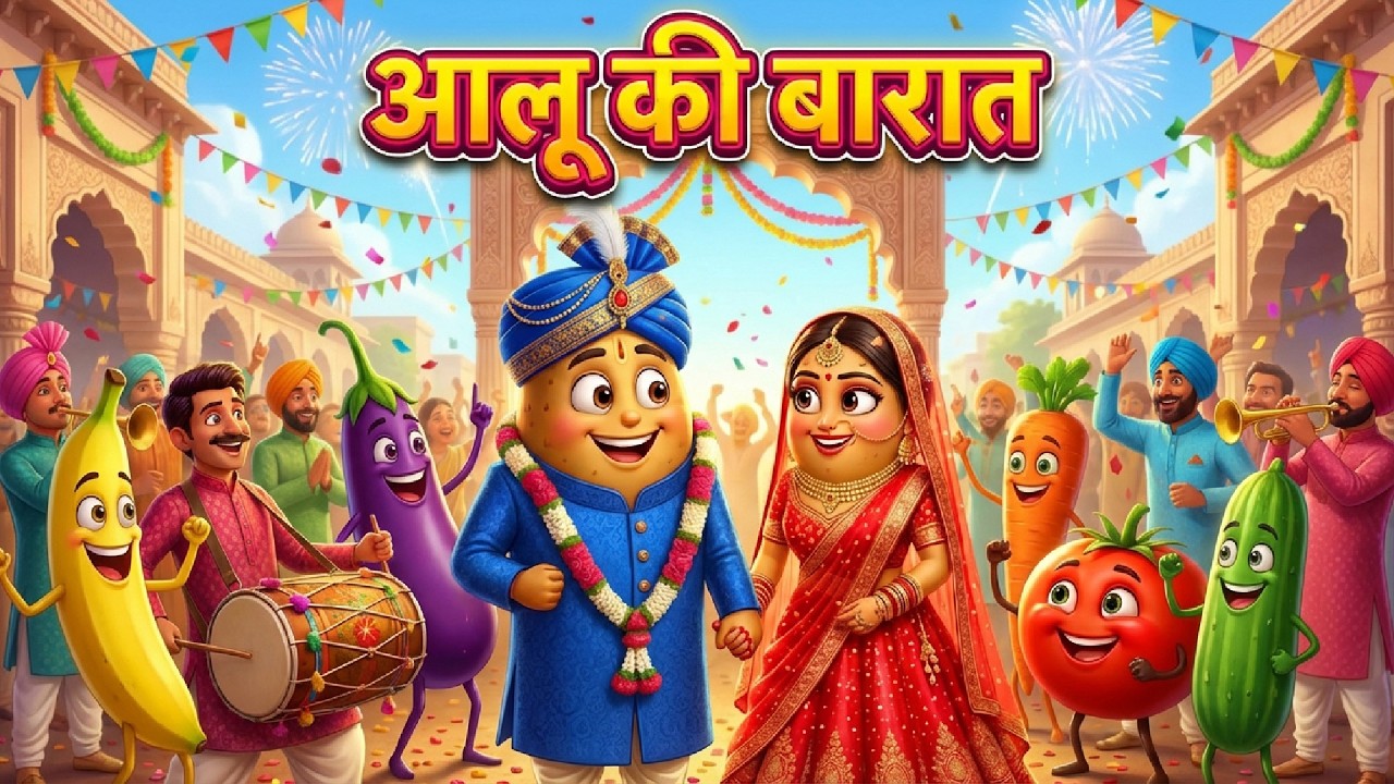 Aalu Ki Barat | Kids Hindi | Hindi Cartoon Video |आलू की बारात | #hindirhymes