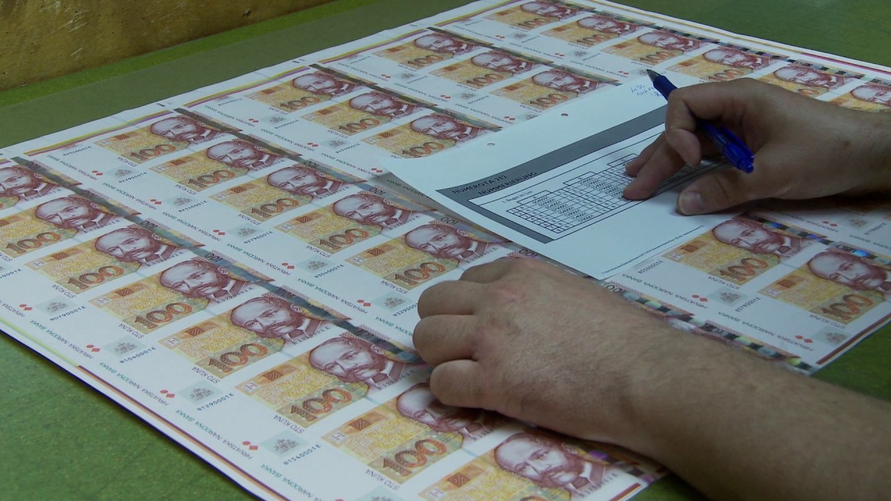Tiskanje novčanica hrvatskih kuna