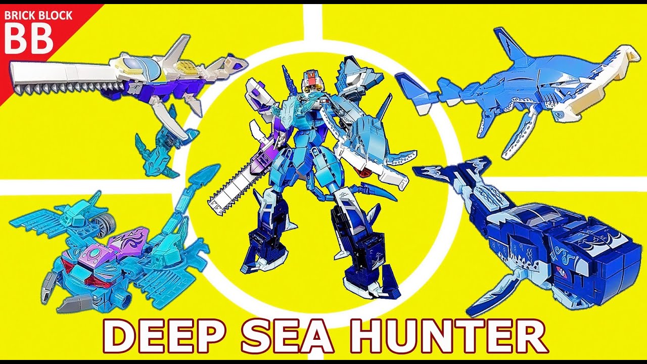 Как сделать робота : Deep Sea Hunter !! (FINAL) ⚡️ Speed Build Lego Combiner 4in1 Sembo Block 103254