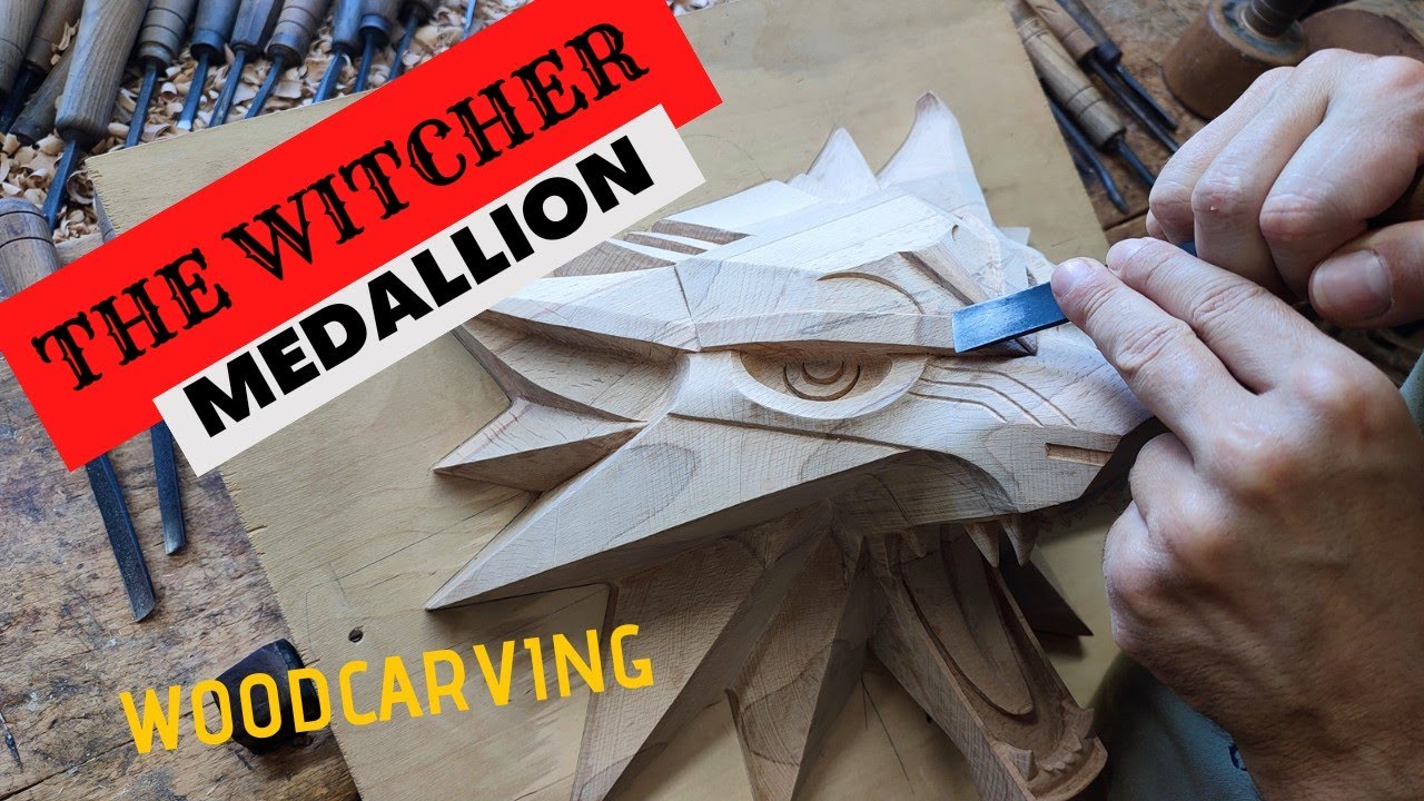 How to carve a Witcher 3 Medallion on wood!!!