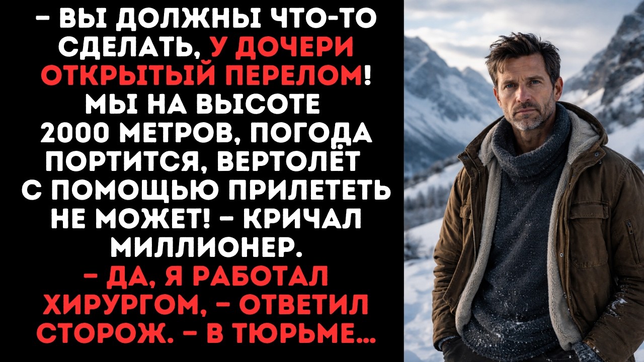 -Я умоляю о помощи, у дочери открытый перелом- кричал миллионер, но рядом был только сторож...
