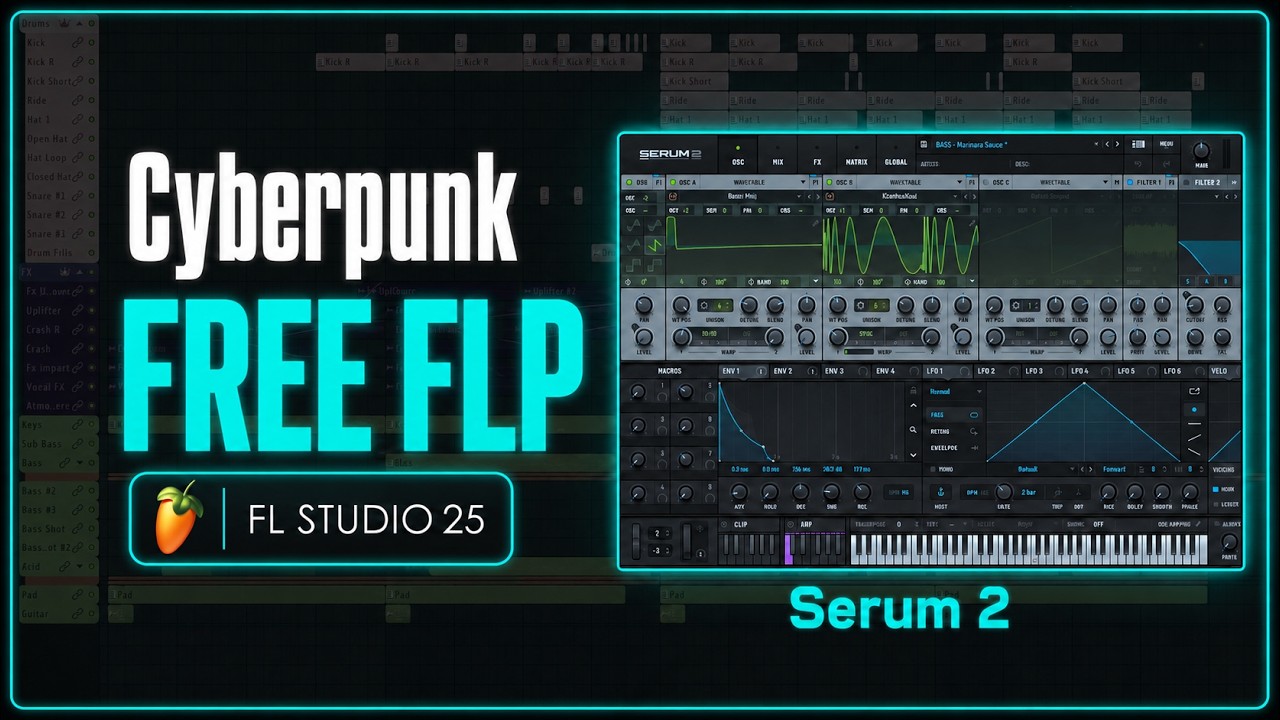 Бесплатный Cyberpunk FLP для FL Studio 25