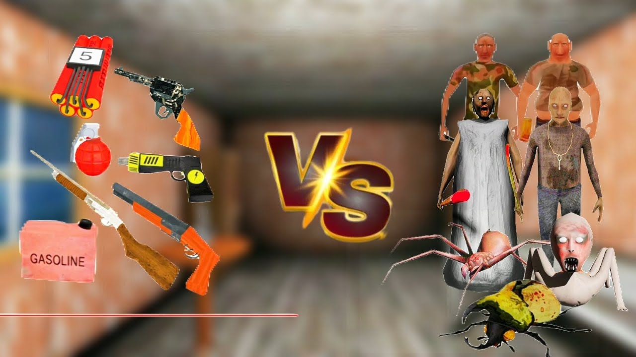 Família da granny VS armas dos jogos
