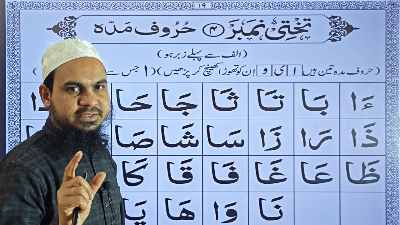 Huruf e Maddah | Huroof e Maddah Ka Asaan Sabak | Noorani Qaida Lesson |