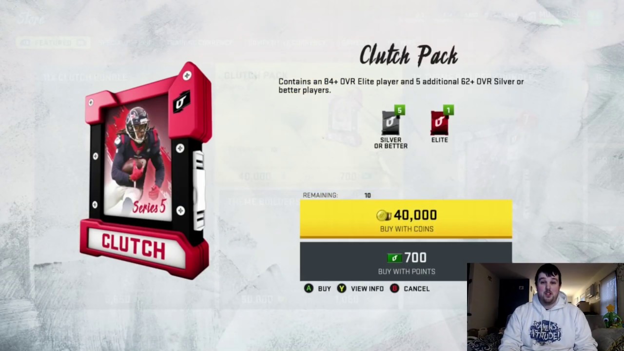 AMAZING PULLS! OMG FULL LEGEND AND SERIES REDUX PULL! 10 CLUTCH PACKS! MADDEN 20 ULTIMATE TEAM