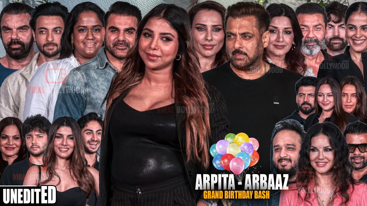 UNCUT - Arpita Khan Sharman and Arbaaz Khan Birthday Party 2025 | Salman Khan and Family,Celebrities