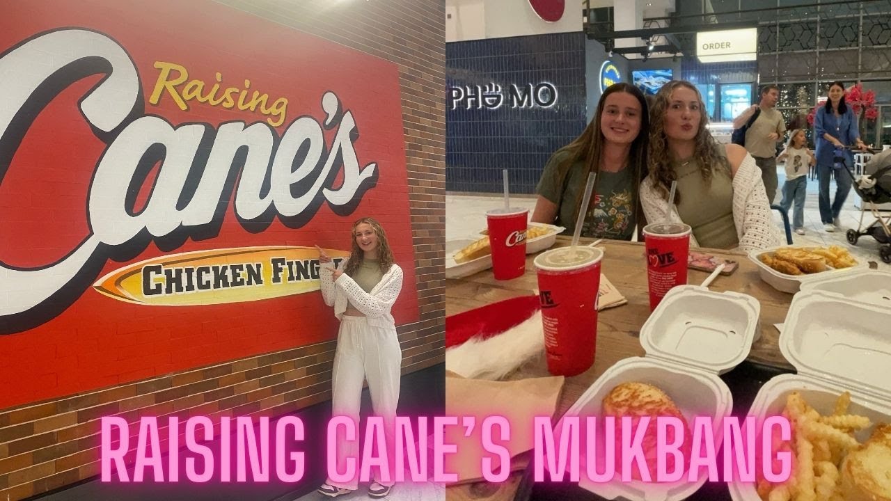 TRYING RAISING CANE'S FOR THE FIRST TIME  | MUKBANG IN DUBAI