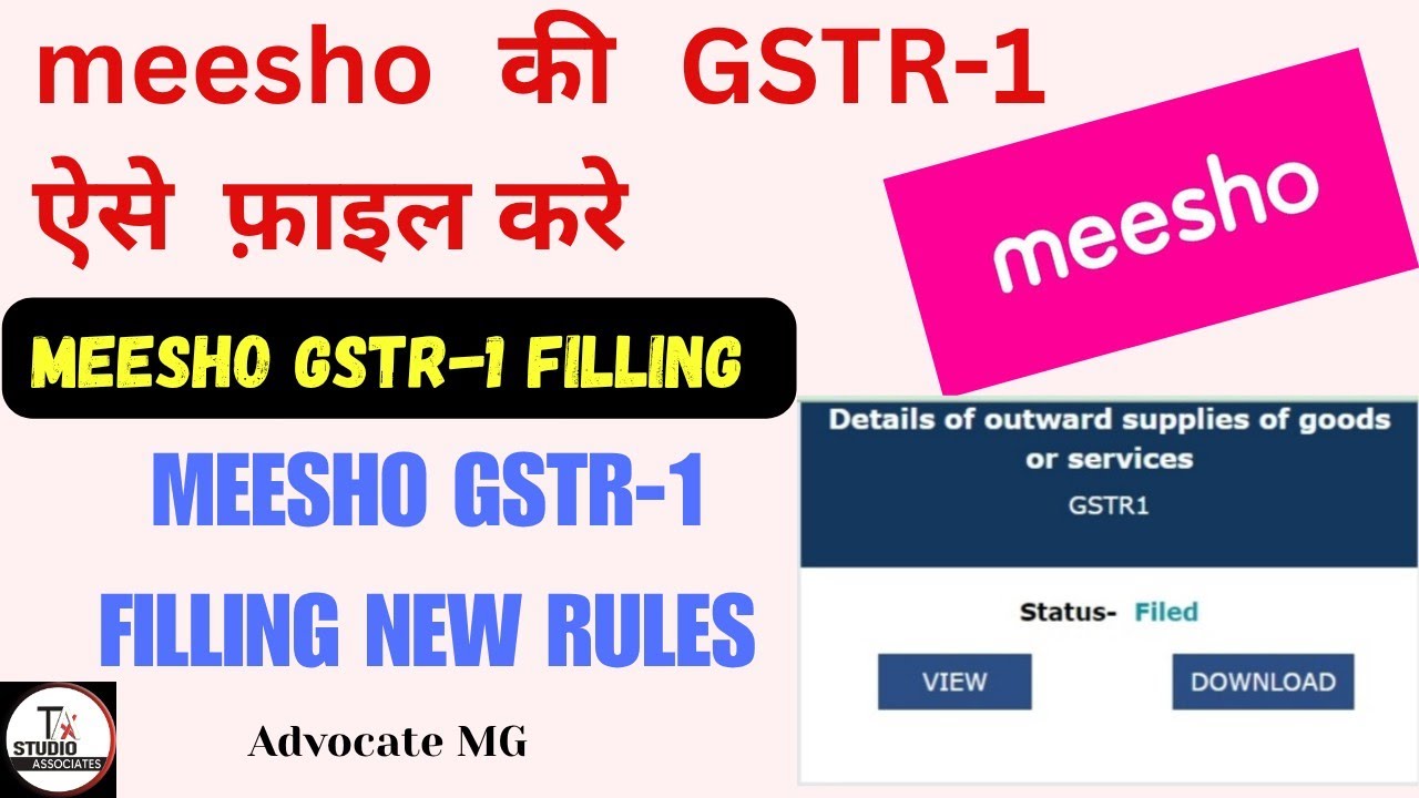 Learn how to file MEESHO's GSTR-1 return || MEESHO GSTR-1 RETURN FILLING FULL PROCESS LIVE IN HIN...