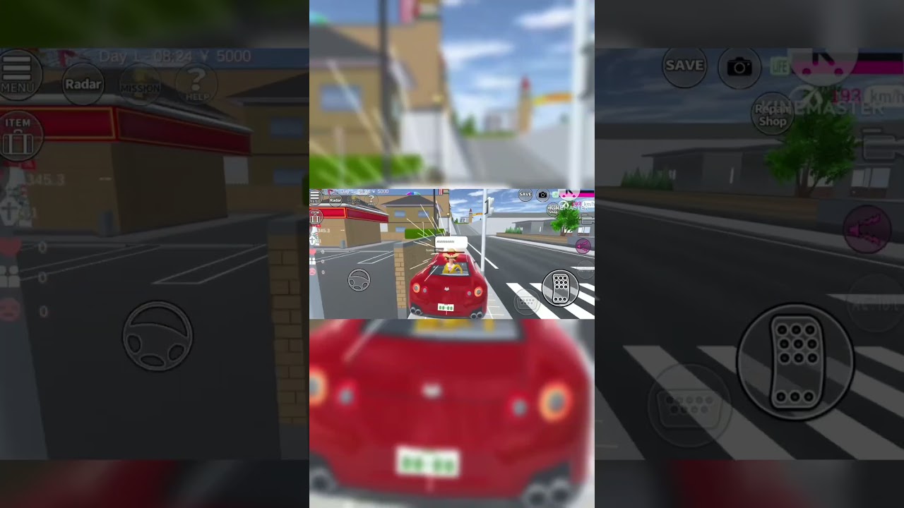 SHORT VIDEO || KOMPILASI MENABRAK 100++ NPC DI sakura school simulator!! #game #androidgames #sakura