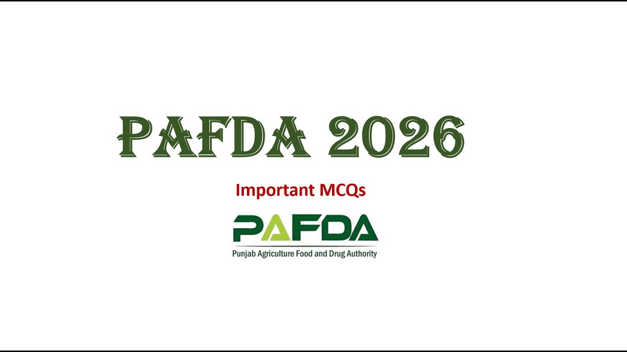 PAFDA 2026 Junior Scientist Test Preparation | Drug, Agriculture, Microbiology | ISO related MCQs
