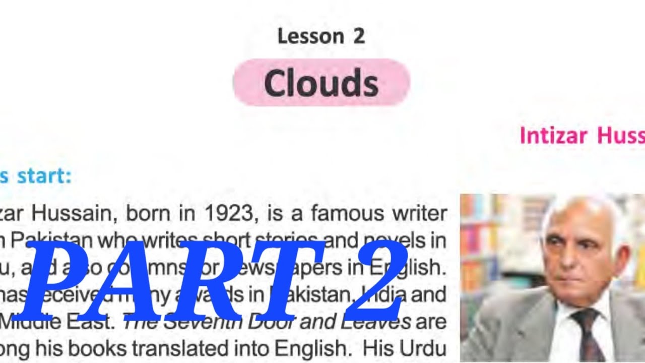 WB BOARD ENGLISH CLASS VIII BLOSSOMS || CLOUDS || PART 2 || WBBSE