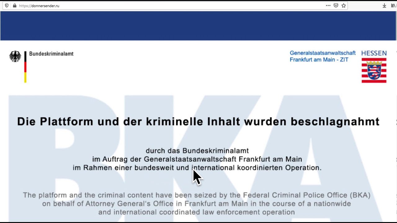 Donnersender-Videoplattform gel&ouml;scht.Wg. Zensur auf YouTube sind viele auf die Plattform gewechselt