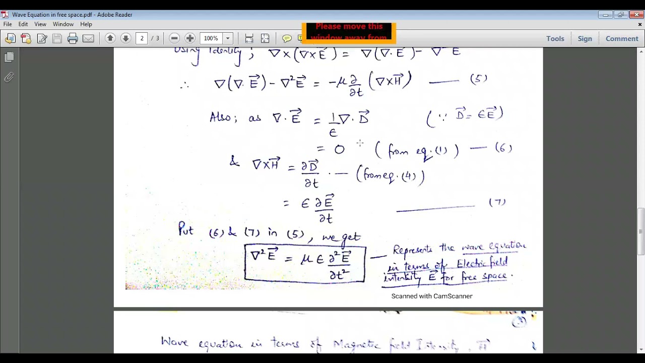 EMF - Electromagnetic Wave equations for conducting and non-conducting mediums - by Dr. Namarta Kad