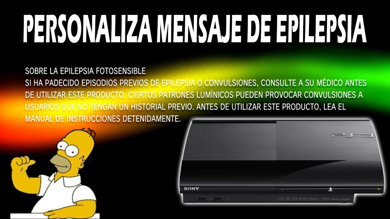 CÓMO PERSONALIZAR EL TEXTO EPILEPSIA en tu PS3...