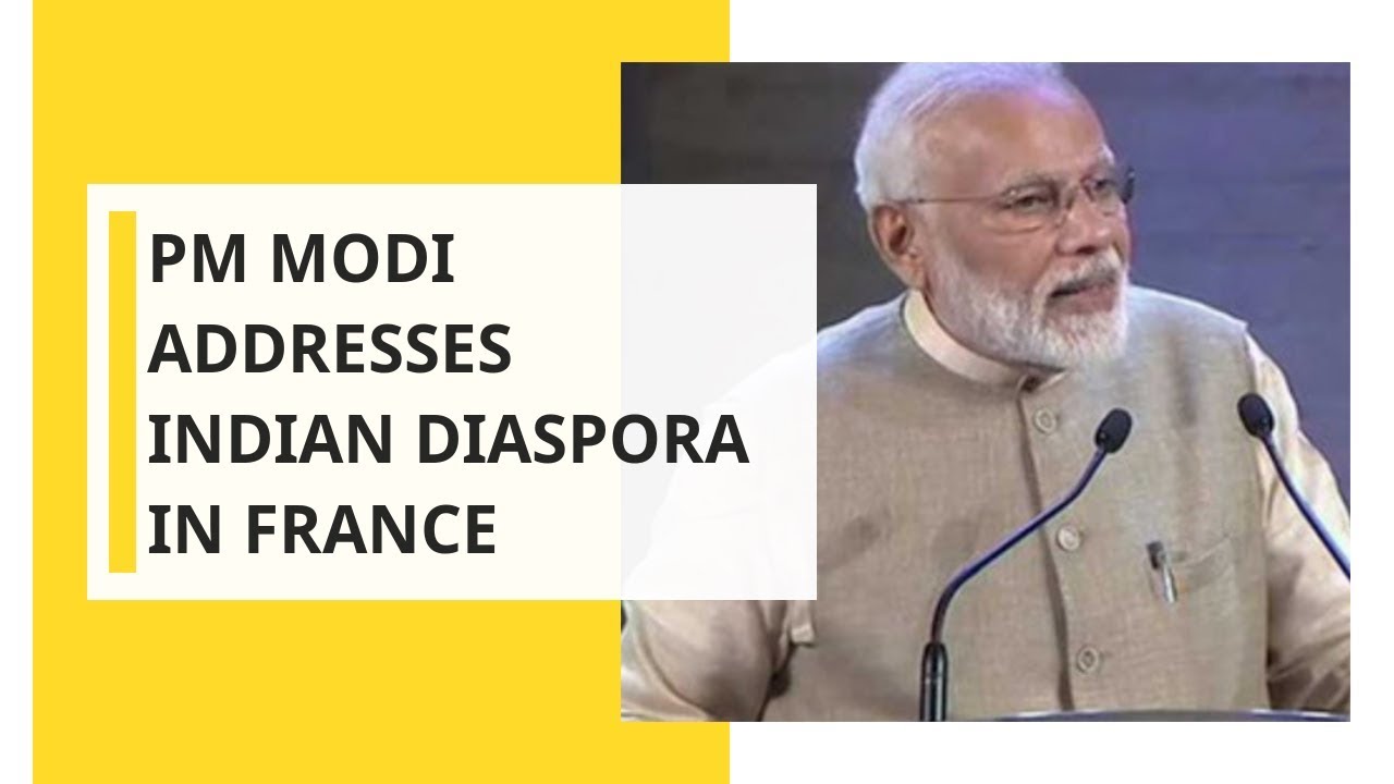 PM Modi addresses Indian diaspora in France