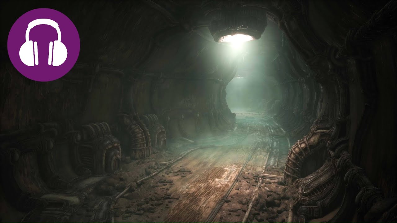 Biomechanical Hallway 💤 Atmospheric SCORN Ambience | Sci-Fi Sounds
