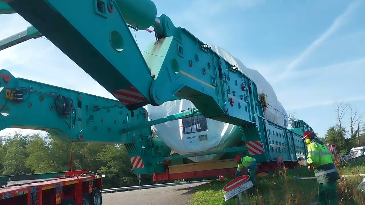 Convoi Scales, Turbine à gaz GE type GT13 de 333t, Vidéo01, Copyright Manugo