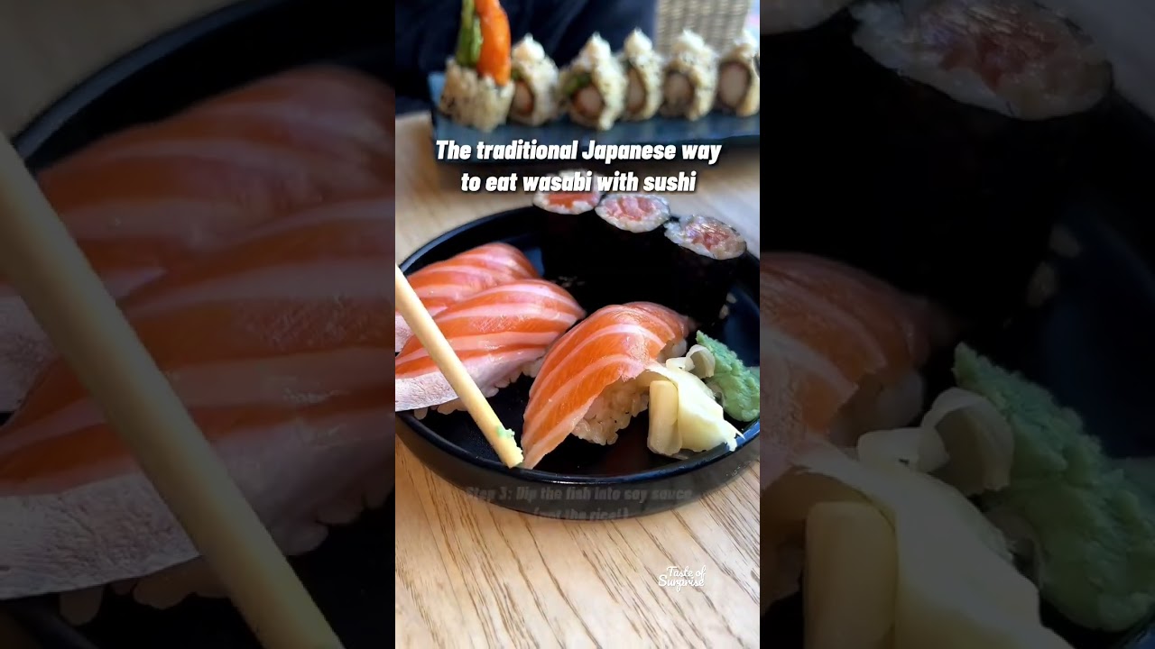 How to eat sushi with wasabi properly ft morinoya #sushi #wasabi #japaneseculture #londonfood #fyp