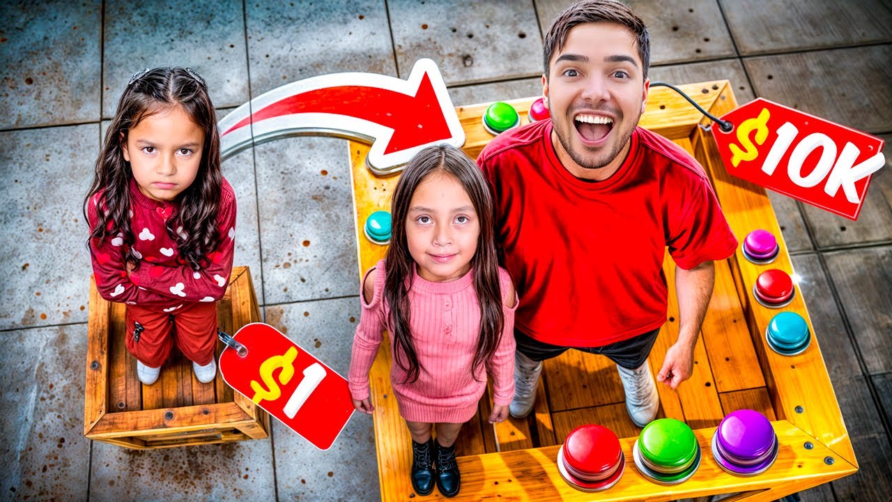 CAJA MISTERIOSA de 1$ VS 1,000,000$ con LOS NIÑOS