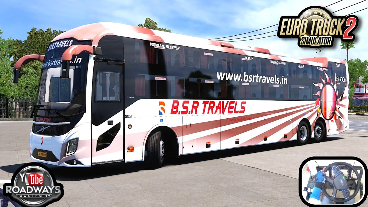 ETS2 Indian Mods | Realistic Indian Highway Drive | Volvo 9600 15M Sleeper Bus | Moza Truck Wheel