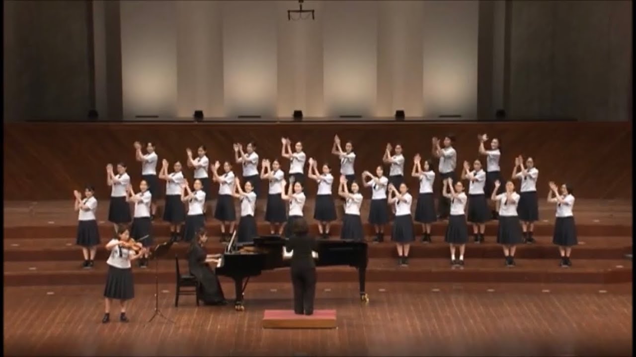 ドゥーニィのヴァイオリン弾き（イェイツ 詩／吉田映子 訳詩／横山潤子 作曲）- 女声合唱とピアノのための《ドゥーニィのヴァイオリン弾き》- 熊本市立必由館高等学校合唱団