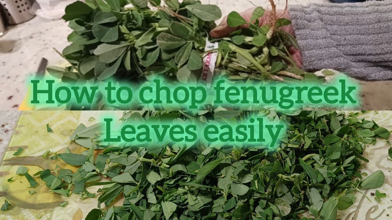How to chop fenugreek leaves easily| How to clean methi leaves easily| Meethi cutting skills