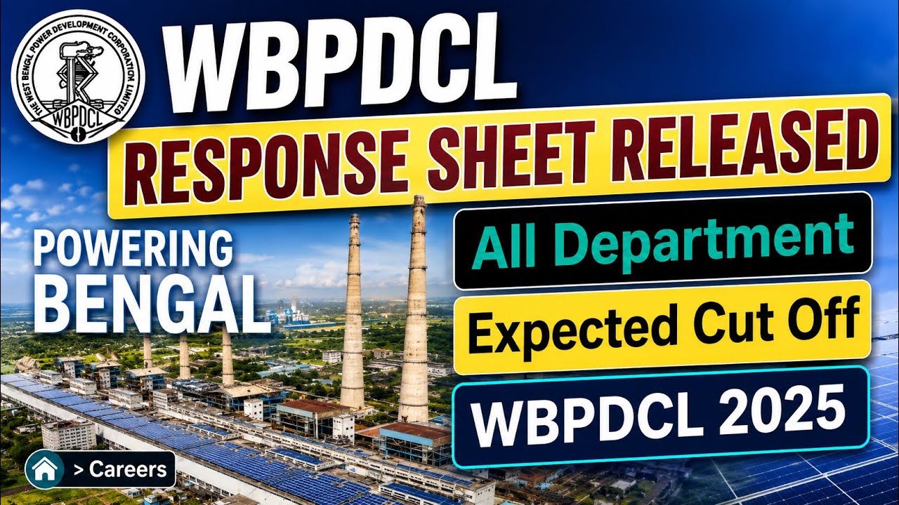 WBPDCL Cut Off 2025 Expected Cut Offs and Response Sheet Released | Department-wise Analysis #wbpdcl