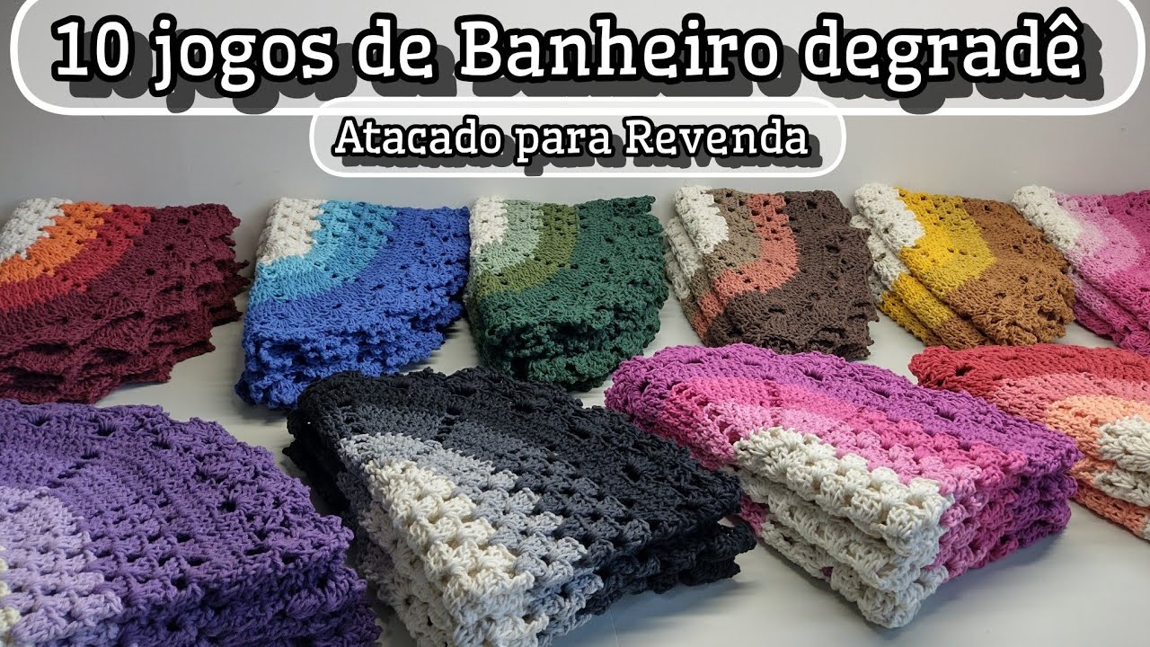 Super produções: Dez jogos de Banheiro Modelo vende vende Bia em tons degradê @Biacrocherevendas 