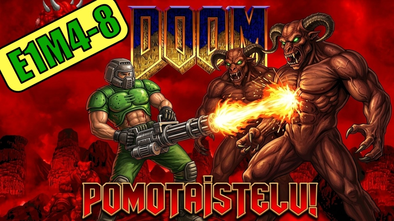 DOOM (1993) Gameplay Suomi – Episodi 1 Finaali (E1M4-E1M8)