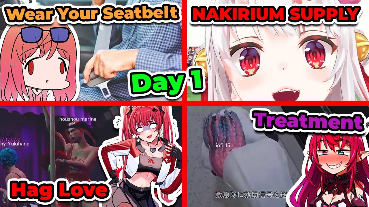 holoGTA Day 1 Chaotic Moments: Wear Your Seatbelt & Nakirium [ Hololive / holoGTA Highlights ]
