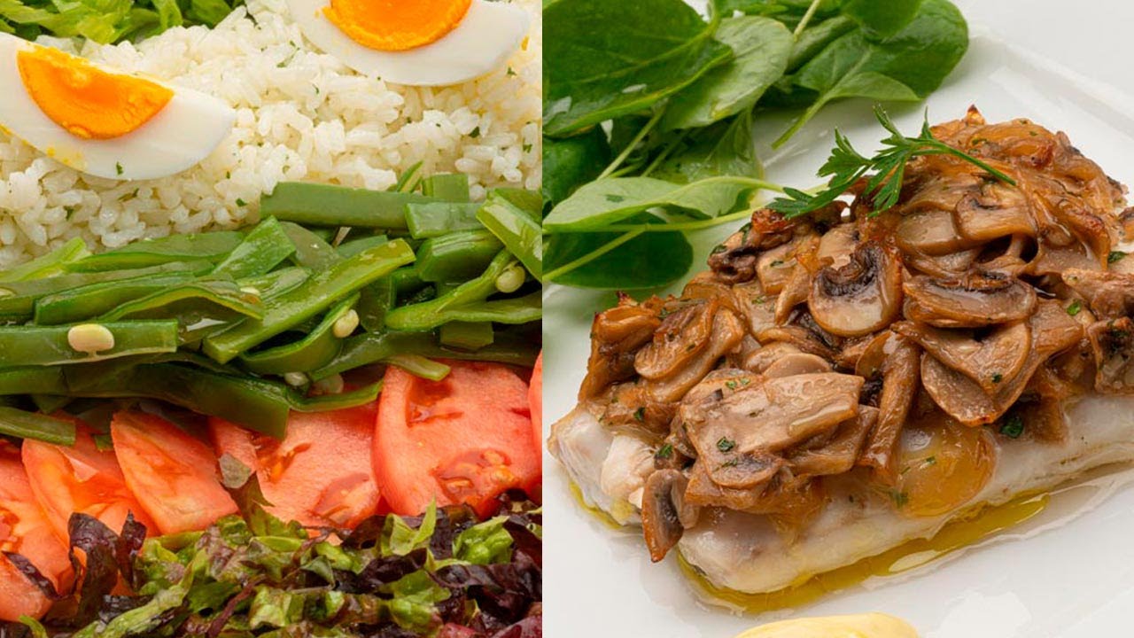 Ensalada de arroz - Merluza asada con champiñones - Cocina Abierta de Karlos Arguiñano
