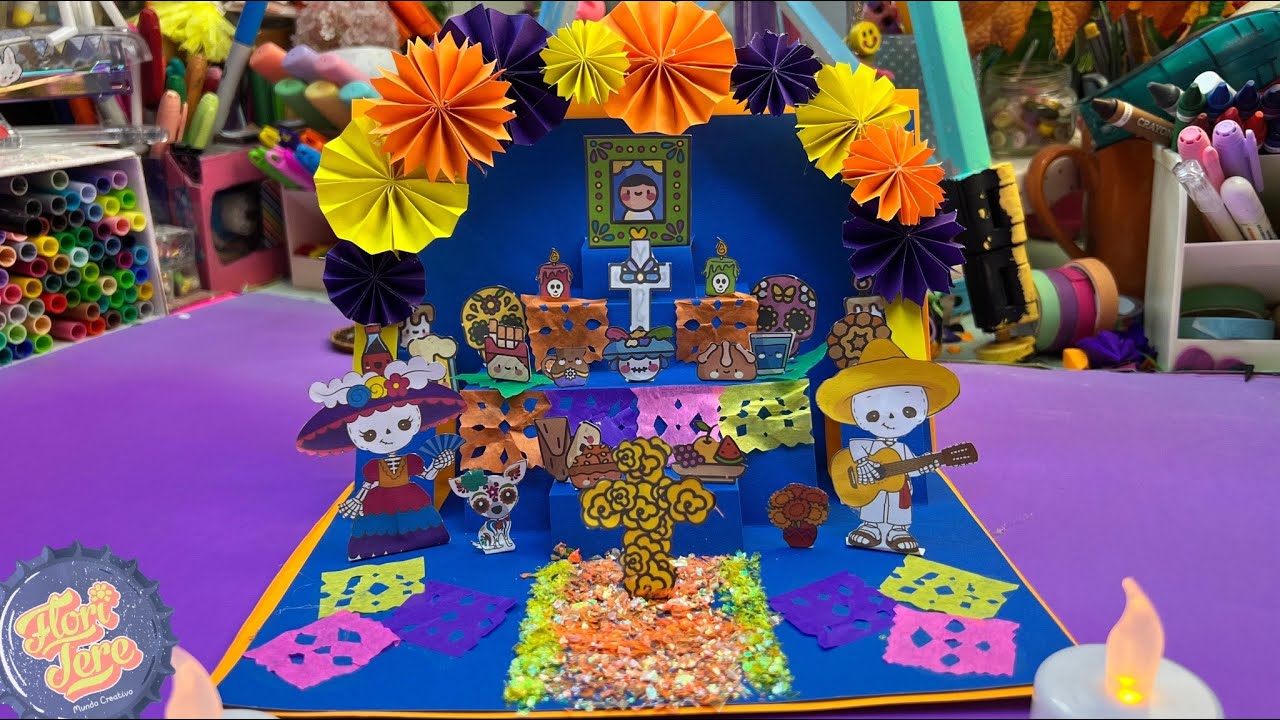 MINI ALTAR DE MUERTOS kawaii! POP UP 