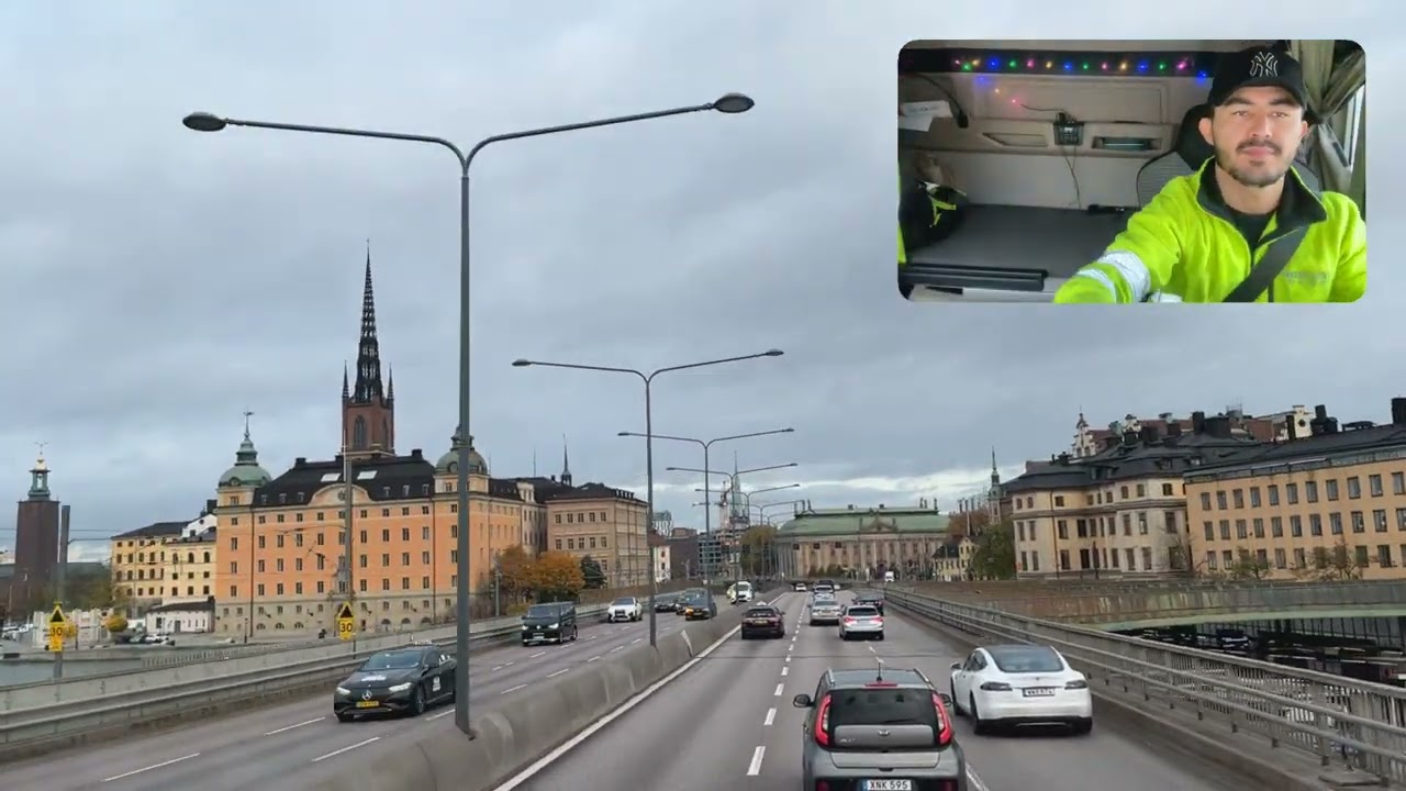 Truck Driving in Stockholm- Sköndal to Lidingö