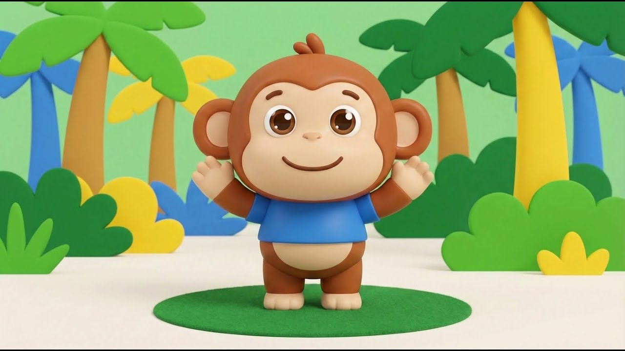 Mâinile Sus, Sus, Sus! 🐒 Cântece Copii și Desene Animate #CucuBau