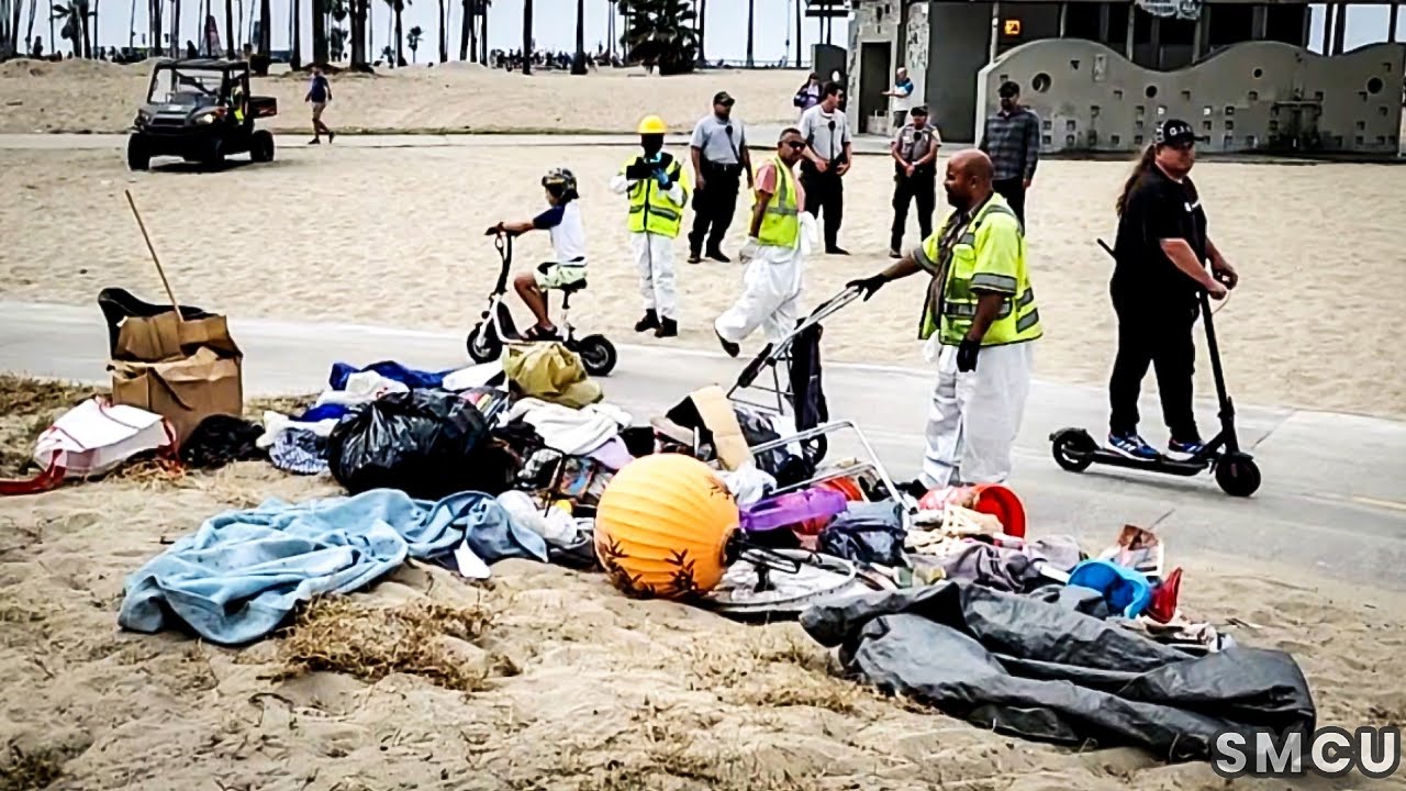 Venice Beach Homeless Encampment Undergoes Comprehensive Cleanup